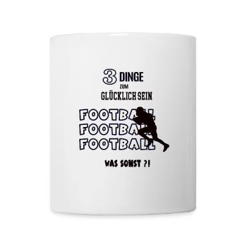 Football Footballspieler Fan Liebhaber Footballer - Tasse - Weiß - Vorne