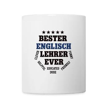 Bester Englisch Lehrer English Englischlehrer - Tasse - Weiß - Vorne