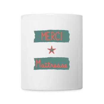 MAÎTRESSE. MERCI. MERCI MAÎTRESSE - Mug blanc - blanc - Devant