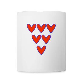 HERZ. HERZ. VALENTINSTAG. LIEBE. LIEBE. PAAR. - Tasse - Weiß - Vorne
