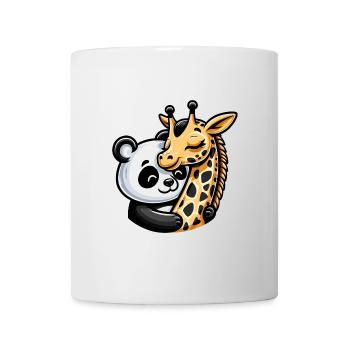 Cuddling Panda And Giraffe In Love - Tasse - Weiß - Vorne