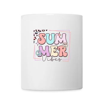 Summer Vibes - Retro Design - Mug - white - Front
