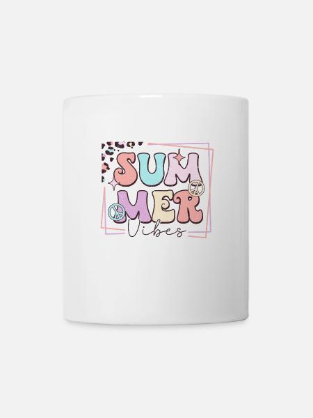 Summer Vibes - Retro Design - Tasse - Weiß