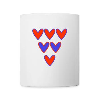HERZ. PAPA. MAMA. Junggesellinnenabschied. BEBE. KIND. HERZ. FEST - Tasse - Weiß - Vorne