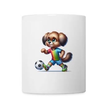 Chien de joueur de football mignon - Mug blanc - blanc - Devant