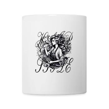Le coiffeur sépare également les cheveux chez le coiffeur - Mug blanc - blanc - Devant