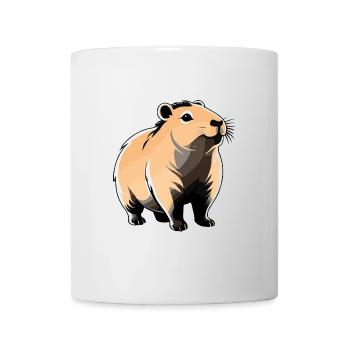 Capybara - Cute Animal Sticker - Tasse - Weiß - Vorne