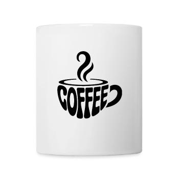 Kaffee - Cooles Café Logo - Tasse - Weiß - Vorne