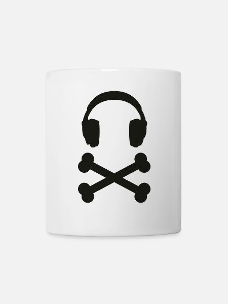 music pirat - musik piraten - Mug blanc - blanc