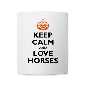 Keep Calm & Love Horses - Mug - white - Front