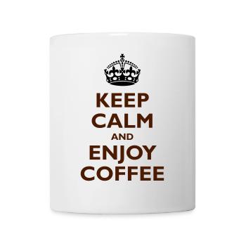 Keep Calm & Enjoy Coffee - Tasse - Weiß - Vorne