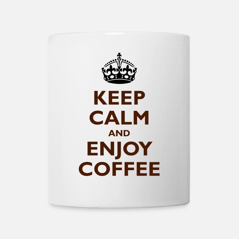 Keep Calm & Enjoy Coffee - Mug blanc - blanc