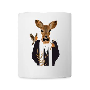 Un cerf dans un smoking noir - Mug blanc - blanc - Devant