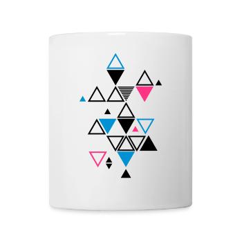 graphic pattern of triangles - Mug - white - Front