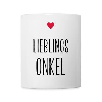 Onkel Lieblingsonkel Herz Geschenk - Tasse - Weiß - Vorne