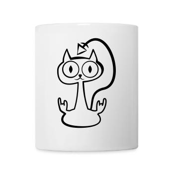 Heay metal cat - Mug - white - Front