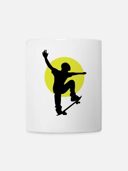 Skateboarder Sonne - Tasse - Weiß