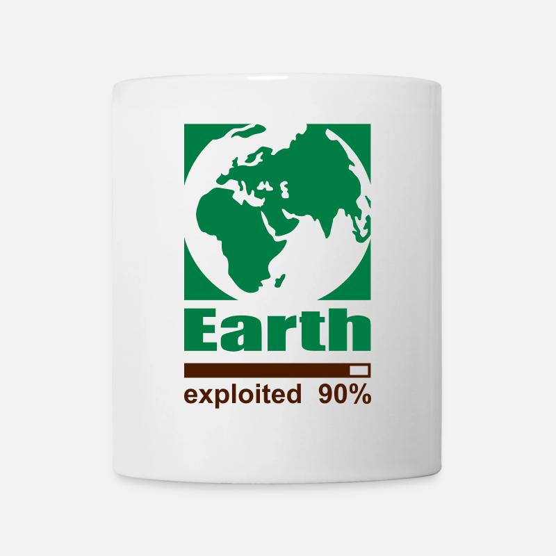Earth exploited - Tasse - Weiß