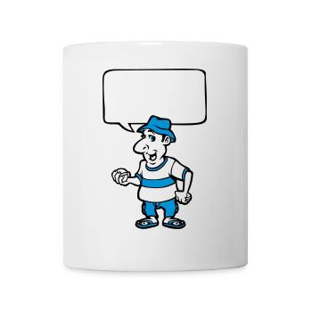 Pétanque et bulle de BD - Mug blanc - blanc - Devant