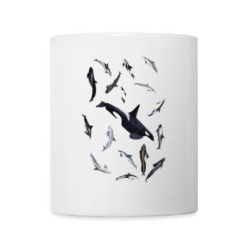 Dolphins and orca - Dolphins all around - Dauphins - Mug - white - Front