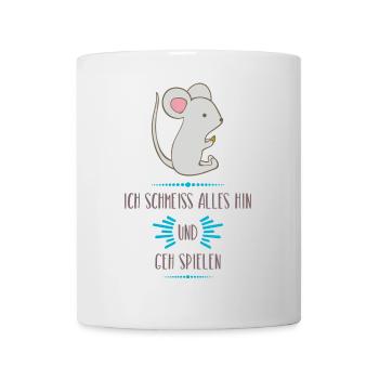 Maus Spielzeit Cartoon - Tasse - Weiß - Vorne