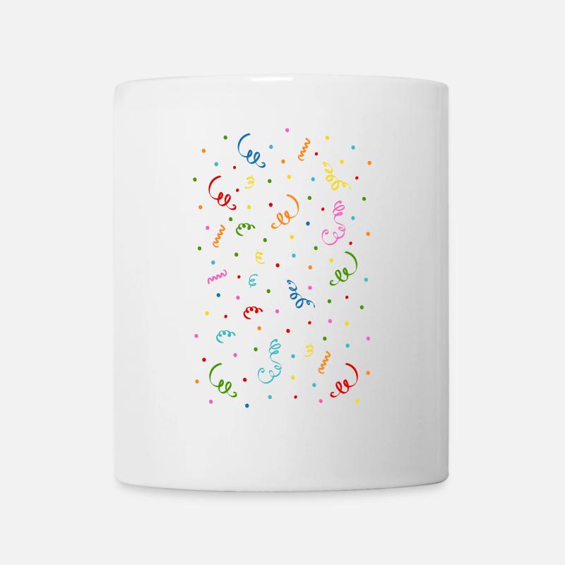 Konfetti Luftschlangen - Tasse - Weiß