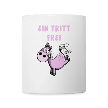 Ein Tritt Frei Pferdchen - Tasse - Weiß - Vorne