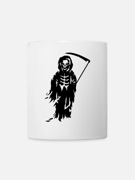 A Grim Reaper - Death with a scythe - Mug - white