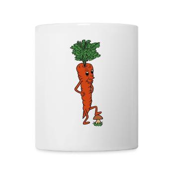 Fröhliche Karotten Illustration - Tasse - Weiß - Vorne