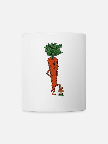 Fröhliche Karotten Illustration - Tasse - Weiß