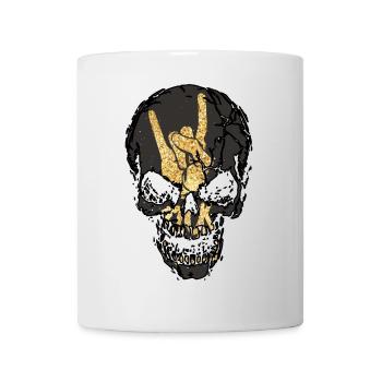 Rock`n Roll Skull - Tasse - Weiß - Vorne
