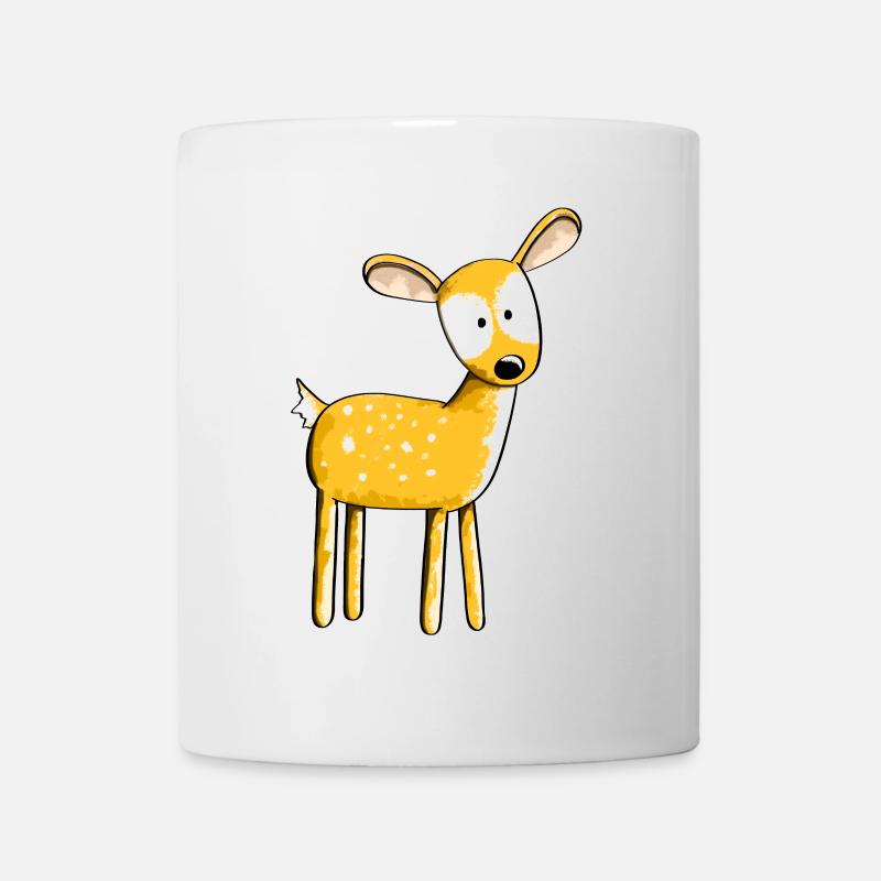Süßes Rehkitz - Reh - Rehe - Ren - Hirsch - Comic - Tasse - Weiß