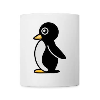 Minimalistischer Pinguin - Tasse - Weiß - Vorne