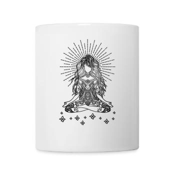 Boho Yoga Fille Happy Life - Mug blanc - blanc - Devant