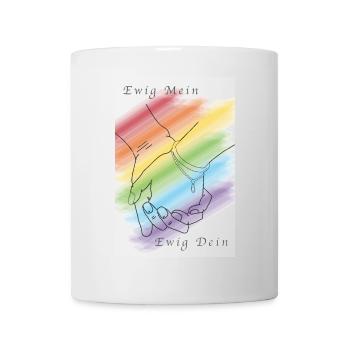 Holding hands Rainbow - Eternally My Eternal Yours - Mug - white - Front