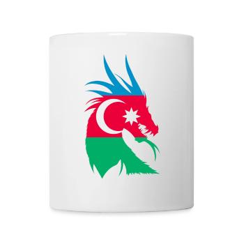 Aserbaidschan Drache Flagge - Tasse - Weiß - Vorne
