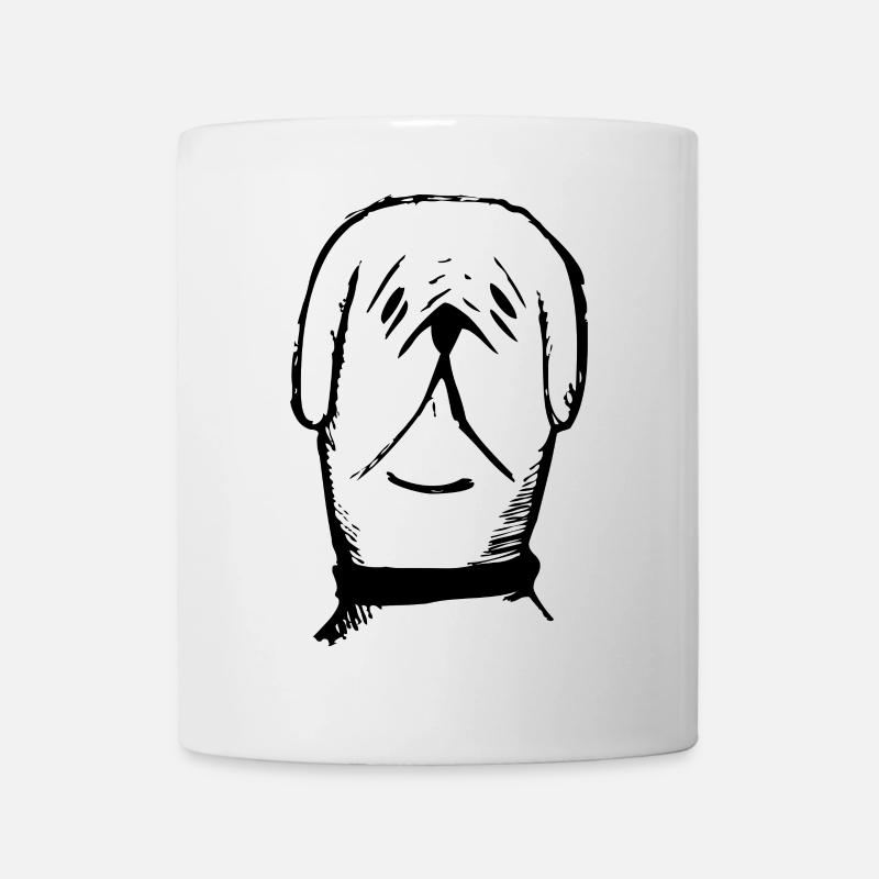 chien cool 7 noir - Mug blanc - blanc
