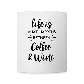 Cadeau de café caféine en direct - Mug blanc - blanc - Devant