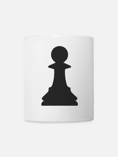 Schach-Chip - Tasse - Weiß