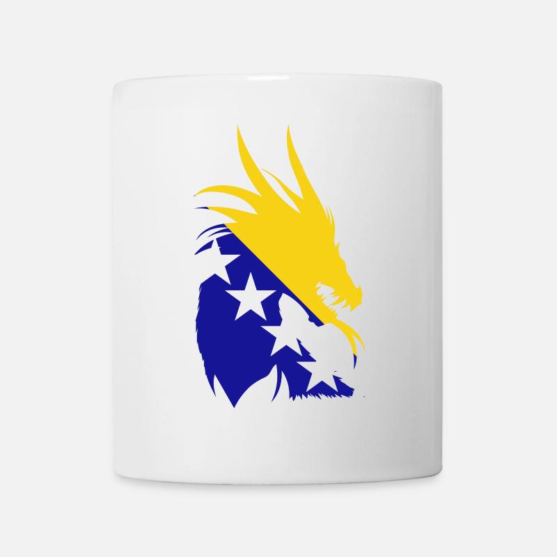 Bosnien Herzogowina Drache Flagge - Tasse - Weiß