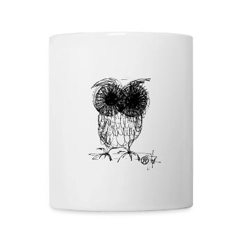 Owl black - Mug - white - Front