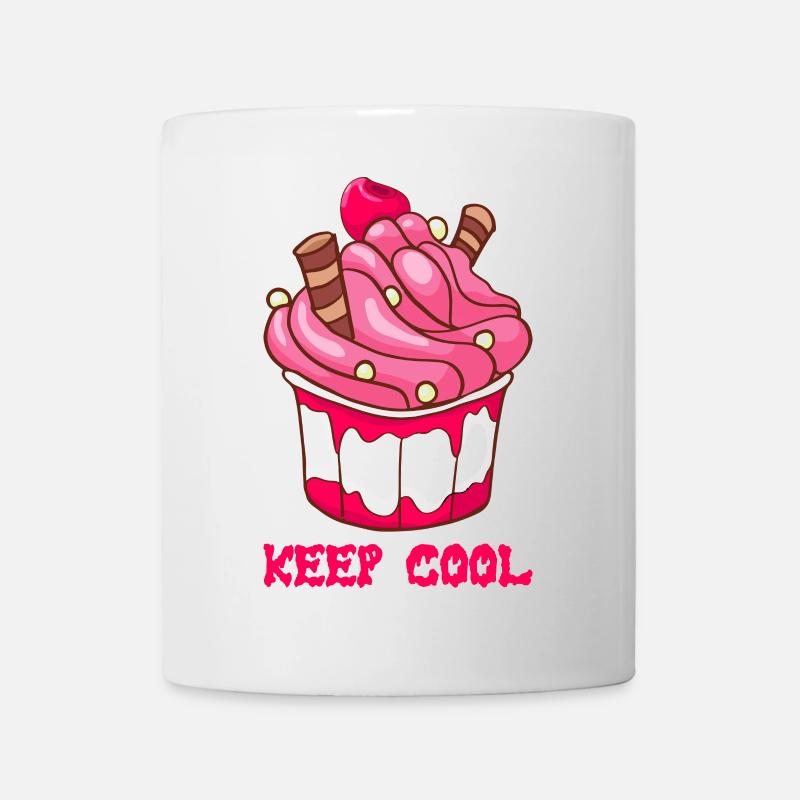 Crème glacée crème glacée crème glacée boule de glace crème glacée - Mug blanc - blanc