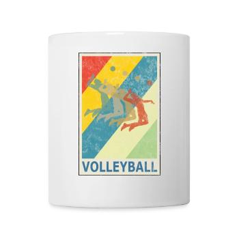 Retro Vintage Style Beach Volleyball Spieler - Tasse - Weiß - Vorne