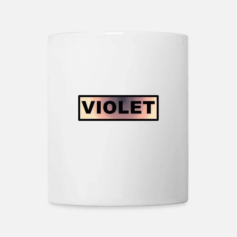 violet - Mug blanc - blanc