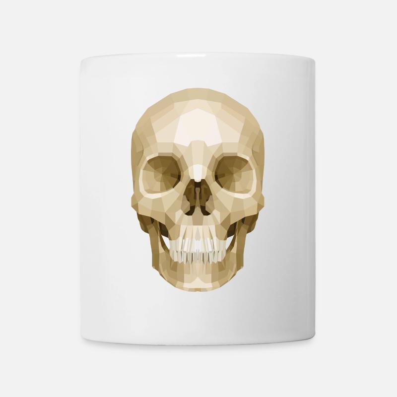 Crâne polygonal - Mug blanc - blanc