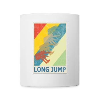 Retro Vintage Style Long Jump Wide Jump - Mug - white - Front