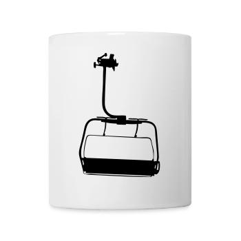Skifahren - Lift - Sessellift - Snowboarden - Ski - Tasse - Weiß - Vorne