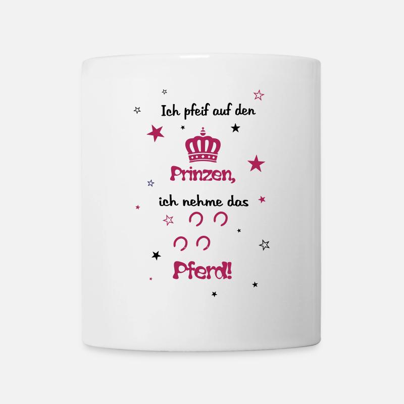 Je siffle au prince je prends le cheval - Mug blanc - blanc
