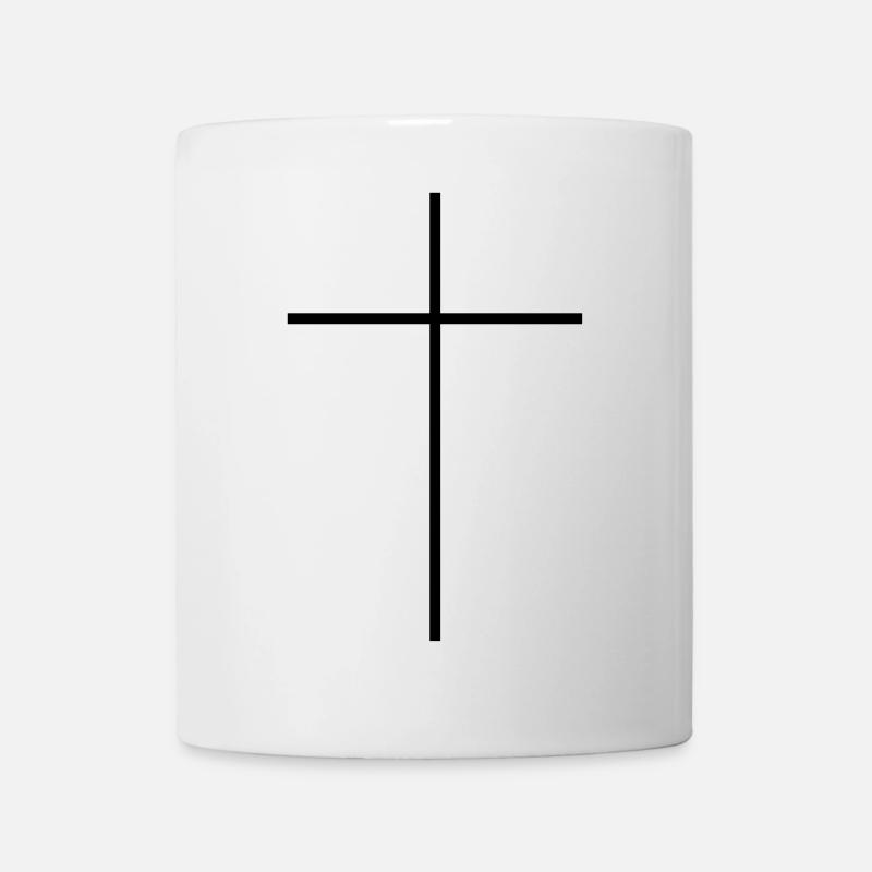 Cross plain shirt - Mug - white