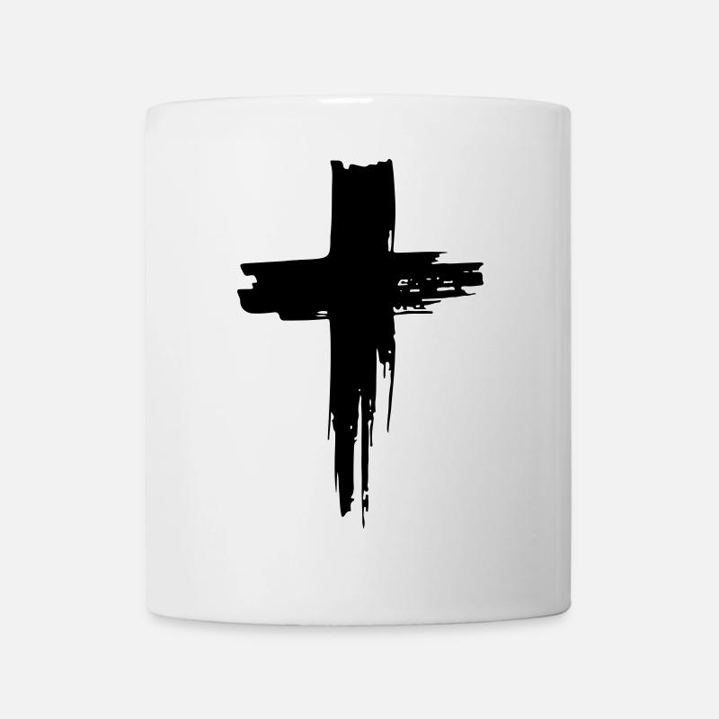 Painted cross - Mug - white